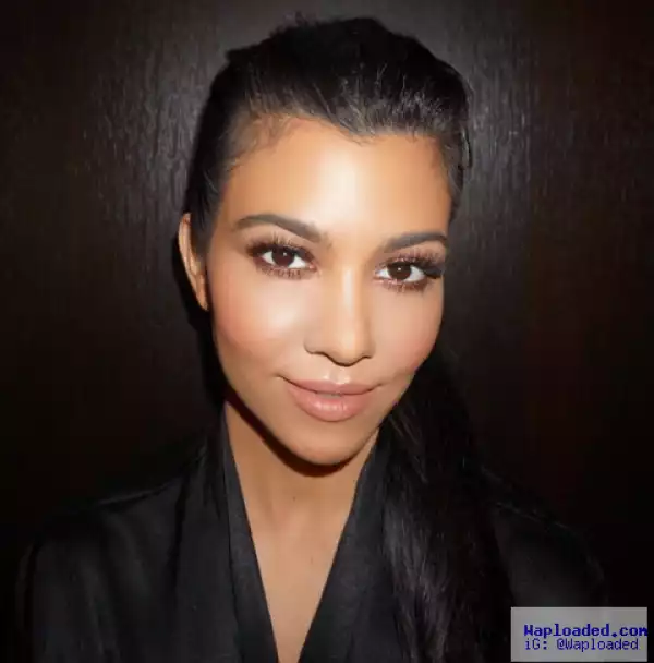 With the help of make-up, Kourtney looks just like her sister, Kim K